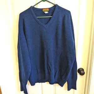 Oakton Limited made in Italy vintage 100% Lambswool sweater V-neck Men's LT